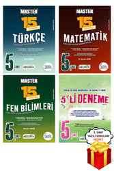 Okyanus Yayınları - 5. Sınıf Master Türkçe Matematik Fen Bilimleri 15 li Deneme ve 5 li Deneme Okyanus - Hediyeli