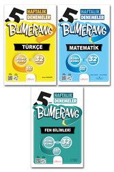 Günay Yayınları - 5. Sınıf Türkçe Matematik Fen Bilimleri Bumerang Haftalık Denemeler Günay Yayınları