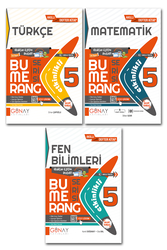 Günay Yayınları - 5.Sınıf Türkçe Matematik Fen Bilimleri Soru Bankası Bumerang Etkinlikli Defter Kitap Günay Yayınları