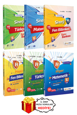 6. Sınıf Hiper ve Sinerji Türkçe Matematik Fen Bilimleri Konu Anlatımlı Soru Bankası Seti Hiper Zeka
