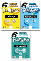 Günay Yayınları - 6. Sınıf Türkçe Matematik Fen Bilimleri Bumerang Haftalık Denemeler Günay Yayınları