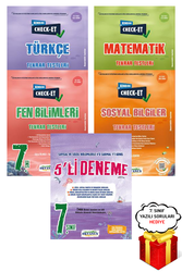 Okyanus Yayınları - 7. Sınıf Check-Et Türkçe Matematik Fen Sosyal Tekrar Testleri ve 5li Deneme Okyanus - Hediyeli