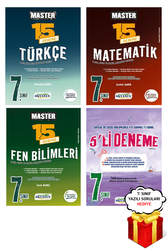Okyanus Yayınları - 7. Sınıf Master Türkçe Matematik Fen Bilimleri 15 li Deneme Seti ve 5li Deneme Okyanus - Hediyeli