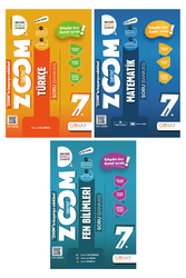 Günay Yayınları - 7. Sınıf Türkçe Matematik Fen Bilimleri Soru Bankası Seti Zoom Serisi Günay Yayınları