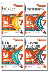 Günay Yayınları - 7. Sınıf Türkçe Matematik Fen Sosyal Soru Bankası Bumerang Etkinlikli Defter Kitap Günay Yayınları
