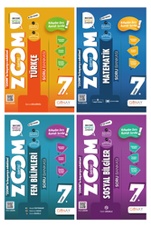 Günay Yayınları - 7.Sınıf Türkçe Matematik Fen Bilimleri Sosyal Bilgiler Soru Bankası Seti Zoom Serisi Günay Yayınları