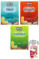 Okyanus Yayınları - 8. Sınıf LGS Master Türkçe Matematik Fen Bilimleri Soru Bankası Seti Okyanus Yayınları - Hediyeli