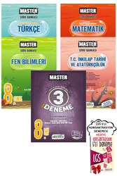 Okyanus Yayınları - 8. Sınıf LGS Master Türkçe Matematik Fen İnkılap Soru Bankası ve 3 Deneme Seti Okyanus - Hediyeli