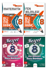 Günay Yayınları - 8. Sınıf LGS Matematik Fen Bilimleri 4'lü Etkinlikli Soru Bankası Seti Günay Yayınları