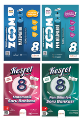 Günay Yayınları - 8. Sınıf LGS Matematik Fen Bilimleri 4'lü Zoom - Keşfet Soru Bankası Seti Günay Yayınları
