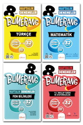Günay Yayınları - 8. Sınıf LGS Türkçe Matematik Fen Bilimleri İnkılap Bumerang Haftalık Denemeler Günay Yayınları