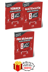 Koray Varol Yayınları - 8. Sınıf LGS Türkçe Matematik Fen Bilimleri Plus Soru Bankası Seti Koray Varol Yayınları KVA Plus