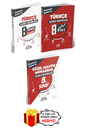 Koray Varol Yayınları - 8. Sınıf LGS Türkçe Temel-Plus Soru Bankası ve Türkçe Sözel Mantık Muhakeme 3 Kitap Koray Varol