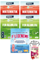 Okyanus Yayınları - 8. Sınıf LGS Update 1. ve 2. Dönem Matematik Fen Soru Bankası ve 5'li Deneme Okyanus - Hediyeli