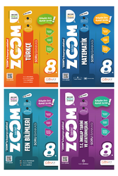 Günay Yayınları - 8.Sınıf LGS Türkçe Matematik Fen Bilimleri İnkılap Soru Bankası Seti Zoom Serisi Günay Yayınları