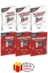 Koray Varol Yayınları - 8.Sınıf Türkçe Matematik Fen Bilimleri Temel ve Plus Soru Bankası Seti 6 Kitap Koray Varol Yayınları