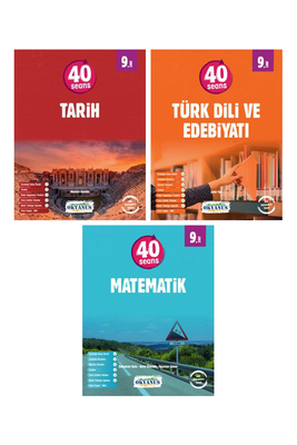 9. Sınıf 40 Seansta Matematik Edebiyat Tarih Seti Okyanus Yayınları