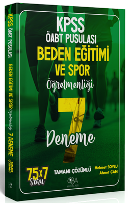 CBA Yayınları ÖABT Beden Eğitimi ve Spor Öğretmenliği 7 Deneme Çözümlü - Mehmet Soylu, Ahmet Çam CBA Yayınları