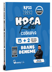 Hoca Kafası Yayınları - Hoca Kafası 2024 KPSS Coğrafya 15+2 Deneme Çözümlü - Koray Karameşe Kafası Yayınları