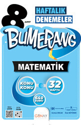 Günay Yayınları 8. Sınıf Bumerang Haftalık Matematik Denemeleri - Thumbnail
