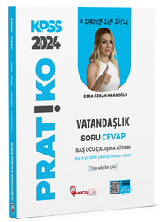 Hoca Kafası Yayınları - Hoca Kafası 2024 KPSS Vatandaşlık Pratiko Soru Cevap Çalışma Kitabı - Esra Özkan Karaoğlu Hoca Kafası Yayınları