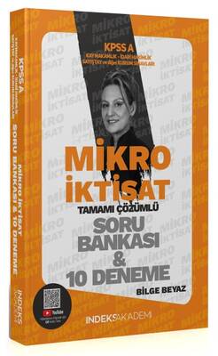 İndeks Akademi 2024 KPSS A Grubu Mikro İktisat Soru Bankası ve 10 Deneme Çözümlü - Bilge Beyaz İndeks Akademi Yayıncılık