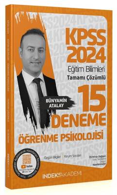 İndeks Akademi 2024 KPSS Eğitim Bilimleri Öğrenme Psikolojisi 15 Deneme Çözümlü - Bünyamin Atalay İndeks Akademi Yayıncılık