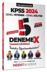 İndeks Akademi Yayıncılık - İndeks Akademi 2024 KPSS Genel Yetenek Genel Kültür 5 DenemeX Fasikül Çözümlü İndeks Akademi Yayıncılık