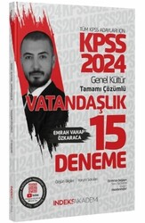 İndeks Akademi Yayıncılık - İndeks Akademi 2024 KPSS Vatandaşlık 15 Deneme Çözümlü - Emrah Vahap Özkaraca İndeks Akademi Yayıncılık