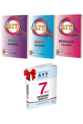 Kitap Vadisi Yayınları - Kitap Vadisi AYT Fen Bilimleri Fizik Kimya Biyoloji Soru Bankası Seti Deneme Hediyeli