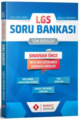Sonuç Yayınları LGS Tüm Dersler Soru Bankası 2021 - 2022