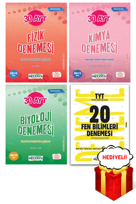 TYT AYT Fizik Kimya Biyoloji Fen Bilimleri Branş Denemeleri Seti Okyanus Yayınları
